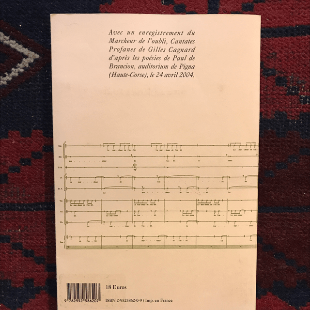 DE BRANCION Paul - Le marcheur de l’oubli (CD inclus)