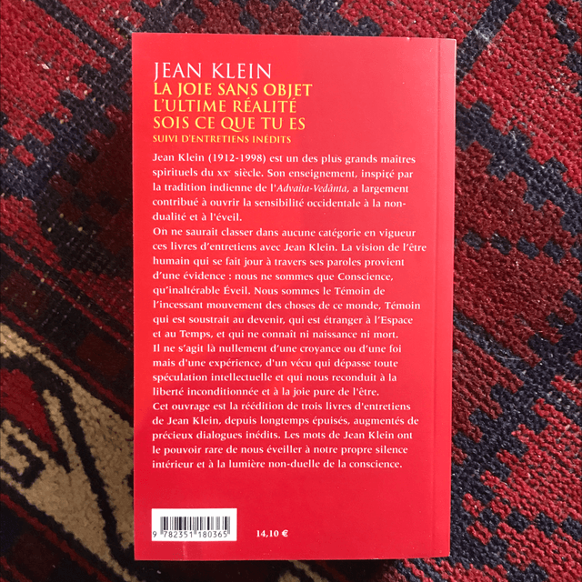 KLEIN Jean - La Joie Sans Objet