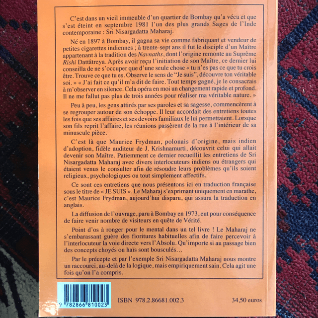 MAHARAJ Nisargadatta - Je Suis