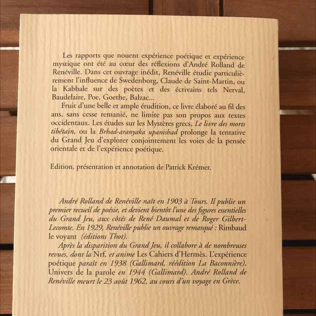 DE RENÉVILLE André Rolland - Sciences maudîtes & Poètes maudits