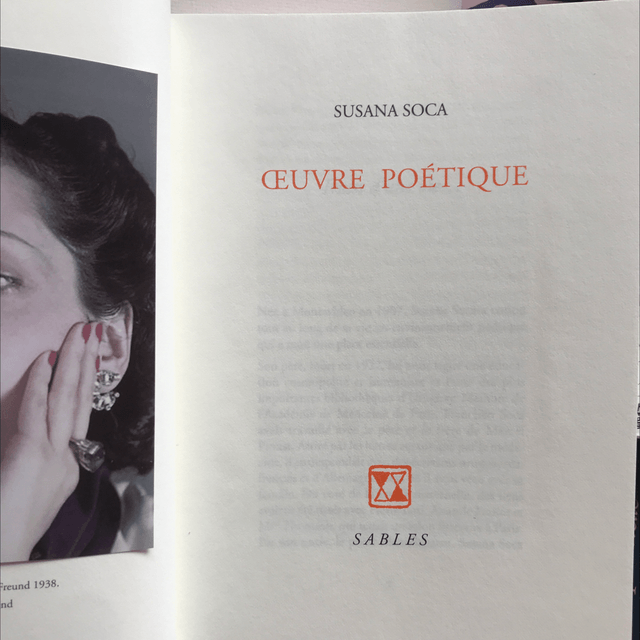 SOCA Susana - Œuvre poétique 