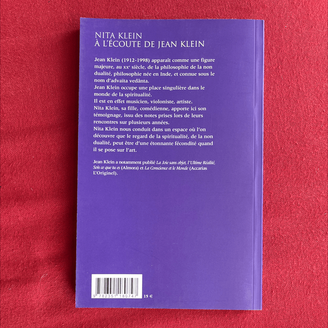 À l’ecoute de Jean Klein - Nita KLEIN