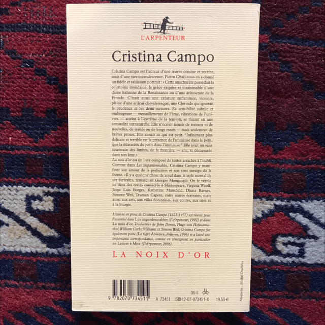 CAMPO Cristina - La Noix d’Or