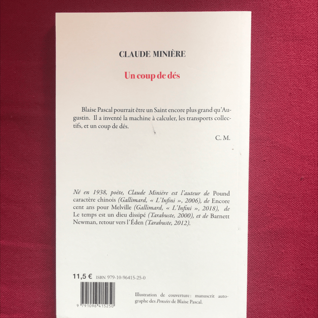 MINIÈRE Claude - Un coup de dés 