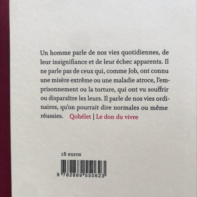 SIMÉON Jean-Pierre - Essais de lecture, Qohélet, La Loi, Les Proverbes